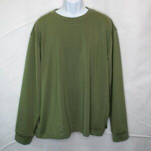 REI Coop Active Pursuits Pullover Mens XXL 2XL Green Long Sleeve Shirt Crew T08X